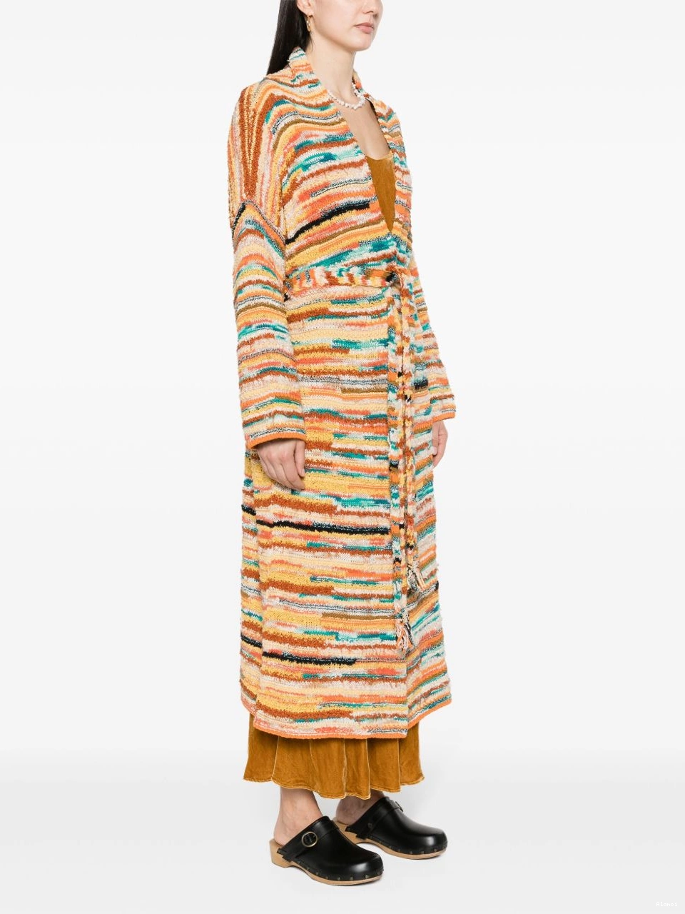 Affordable Alanui Women coat Maduray patterned-intarsia 0803